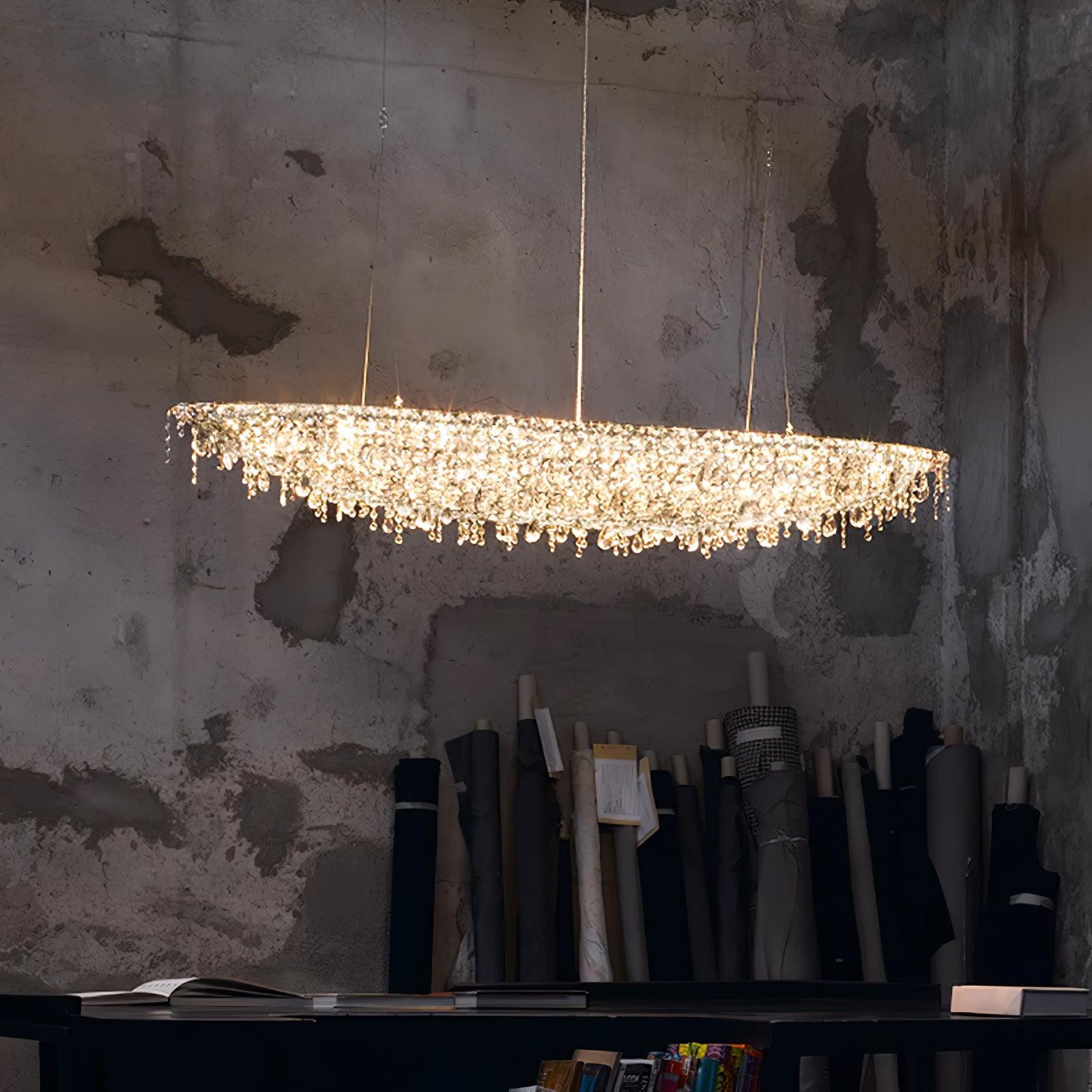 Elegant Boat Crystal Chandelier-Chandelier-Briglighting