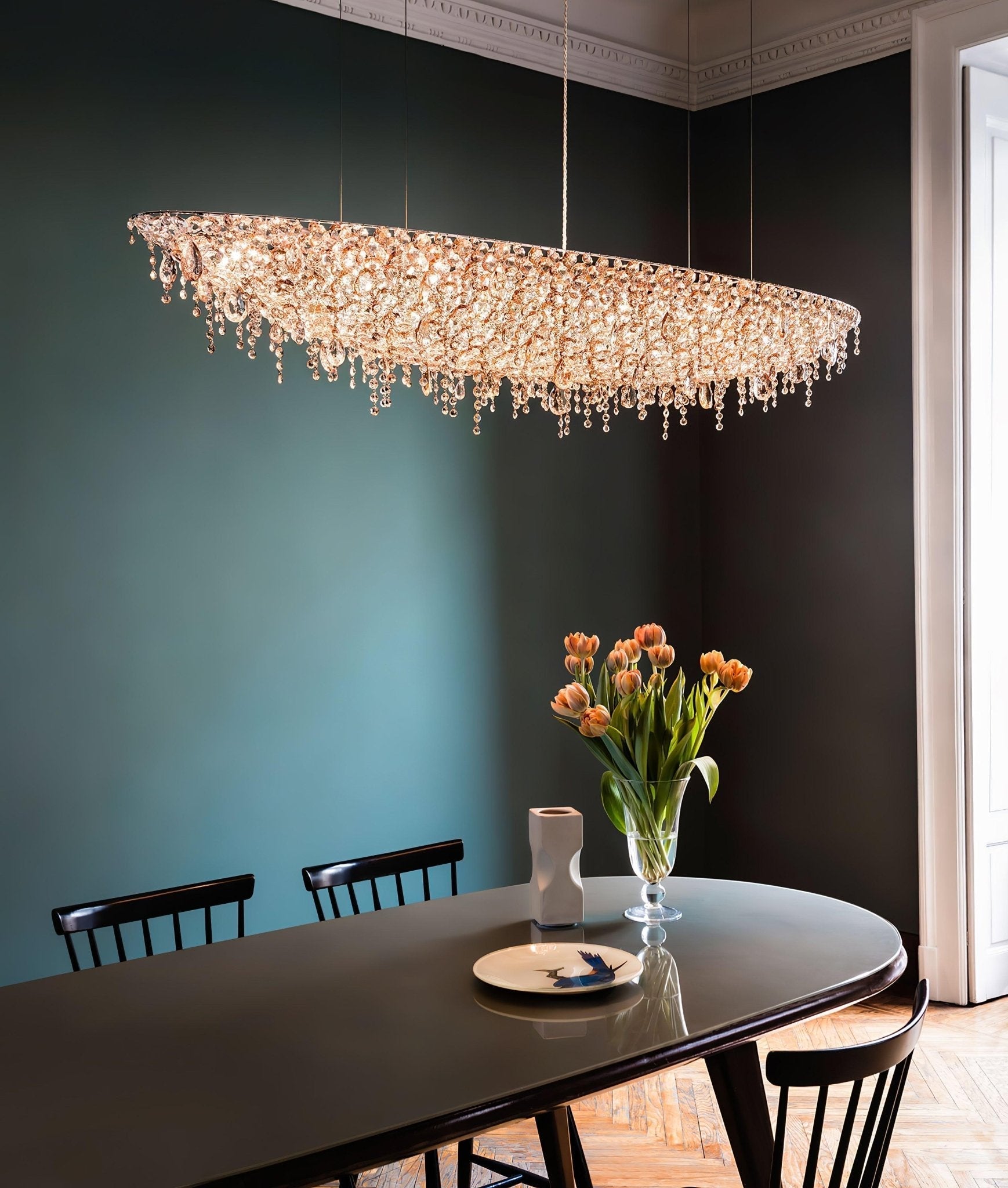 Elegant Boat Crystal Chandelier-Chandelier-Briglighting