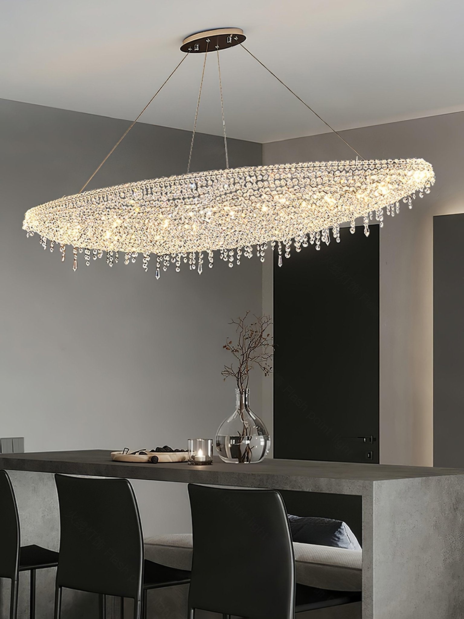 Elegant Boat Crystal Chandelier-Chandelier-Briglighting