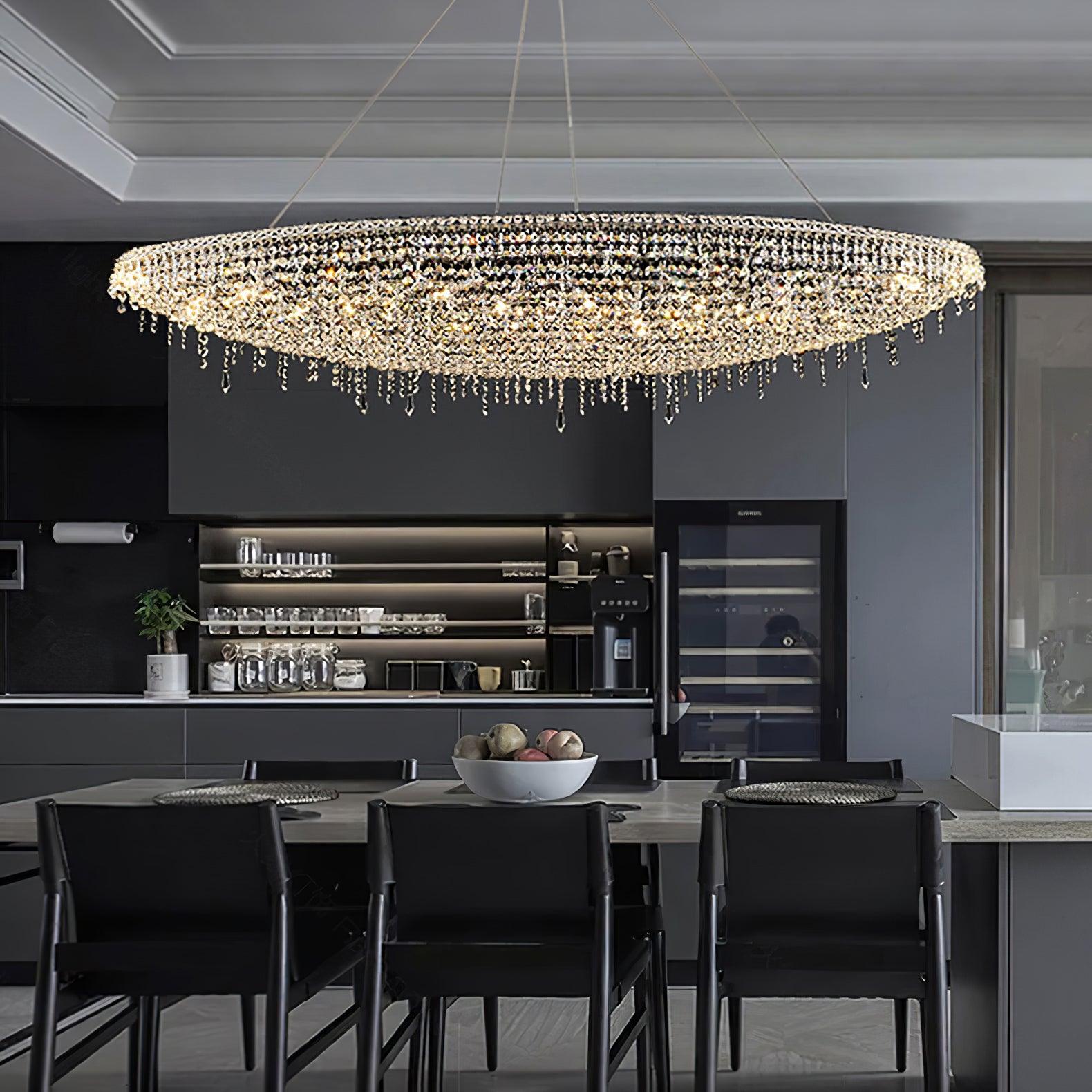 Elegant Boat Crystal Chandelier-Chandelier-Briglighting