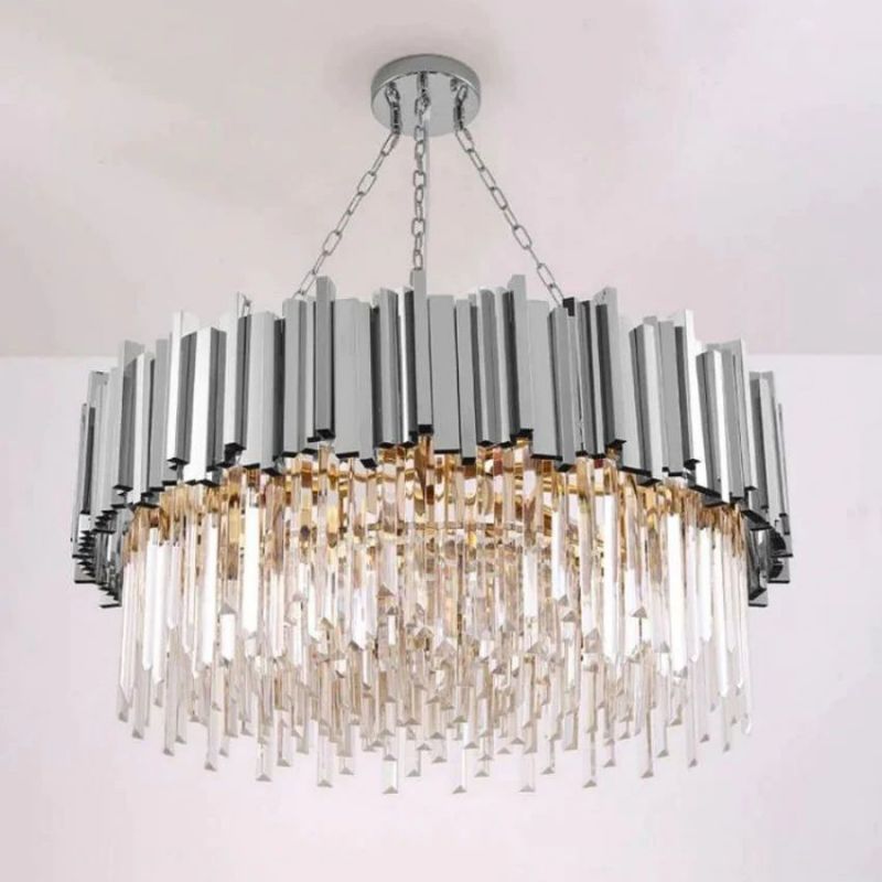 Bourbons Charles Crystal Round Chandelier-chandeliers for dining room,chandeliers for stairways,chandeliers for foyer,chandeliers for bedrooms,chandeliers for kitchen,chandeliers for living room-Briglighting