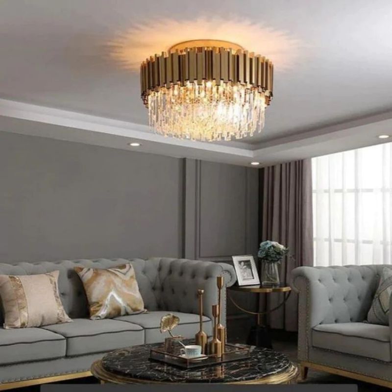 Bourbons Flush Mount Chandelier-Flushmount-Briglighting