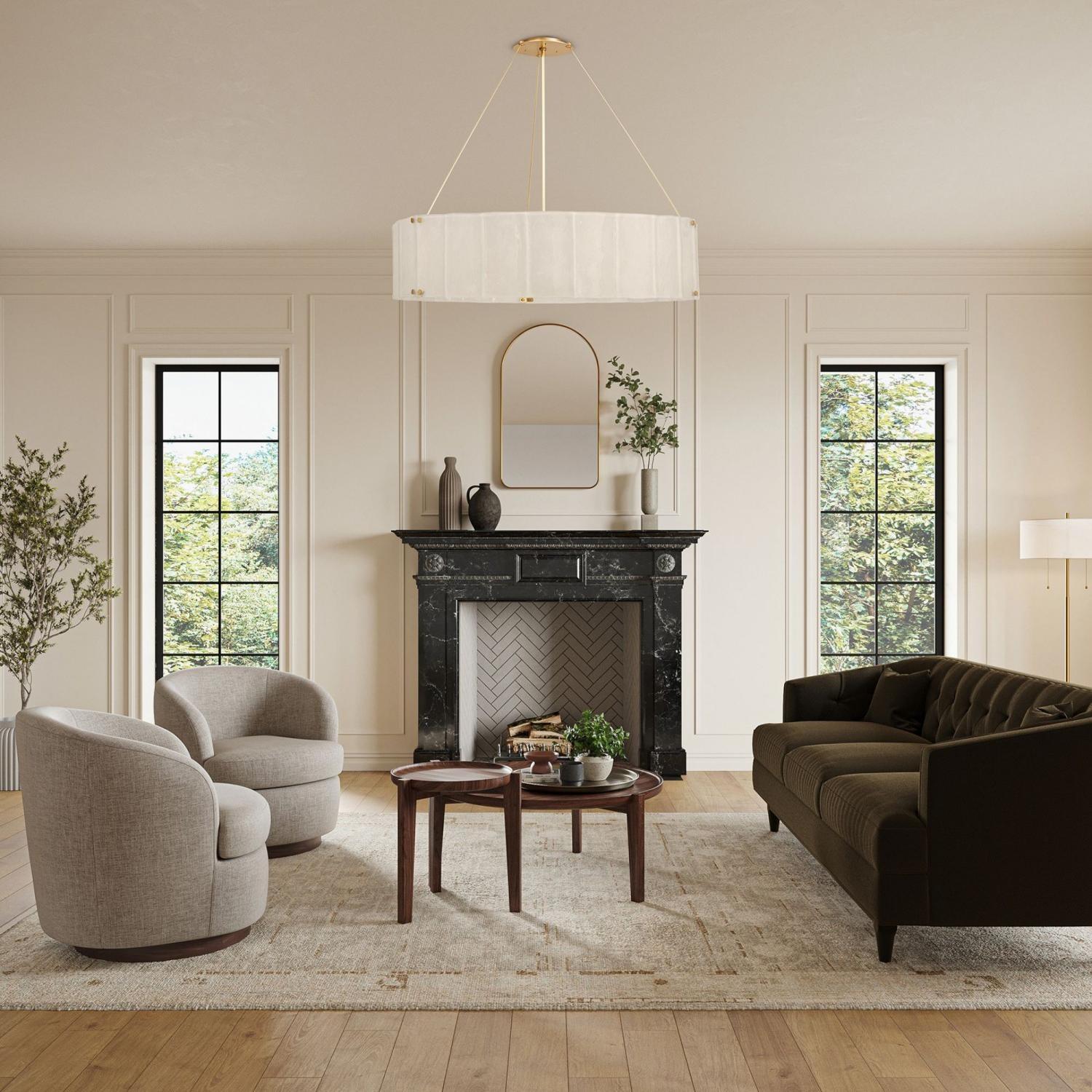 Willamette Round Crystal Chandelier-Chandelier-Briglighting