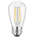 S14 Clear Glass LED Filament Bulb, E26 2700K Warm White