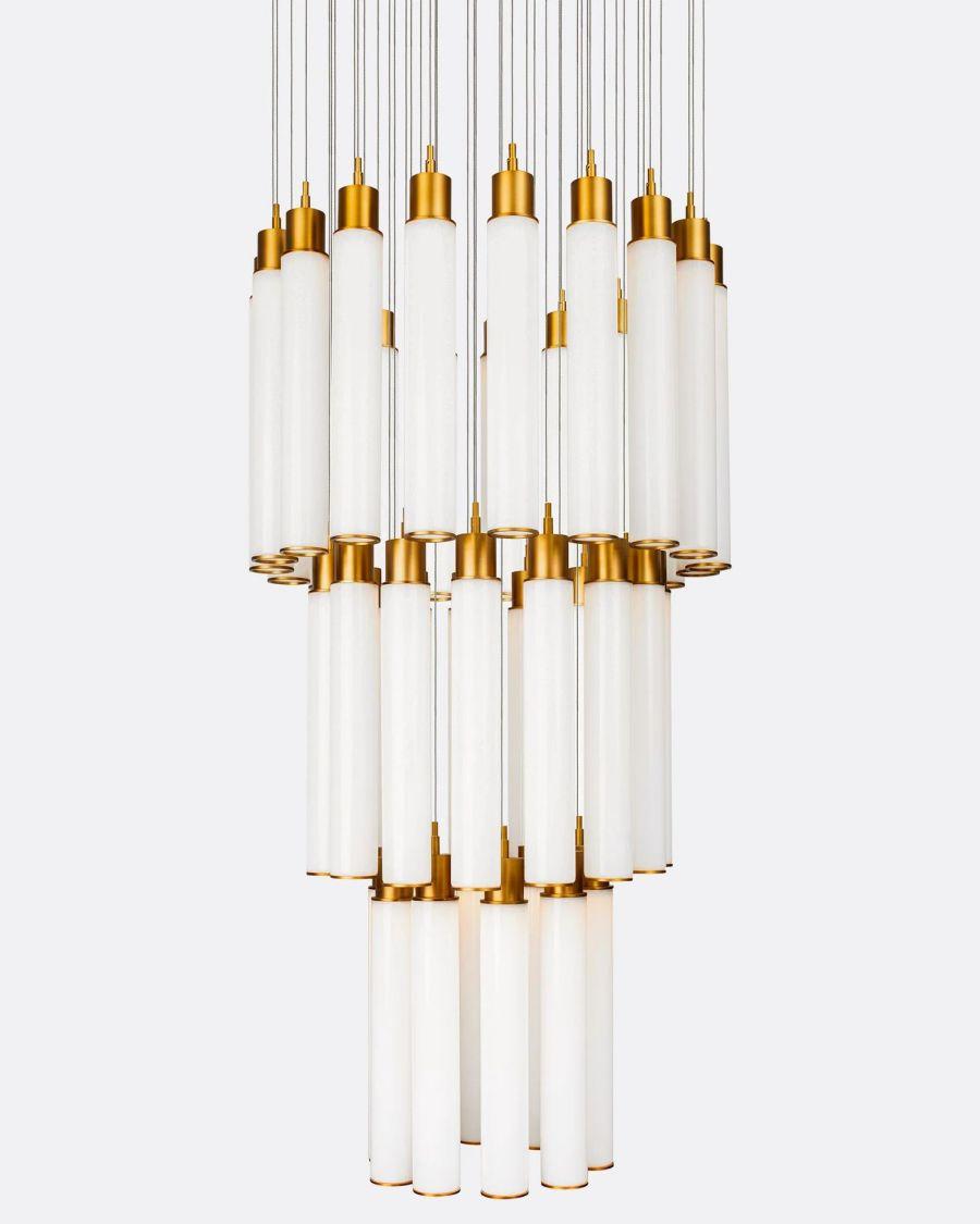 Candle 3-Tiered Round Chandelier-Chandelier-Briglighting