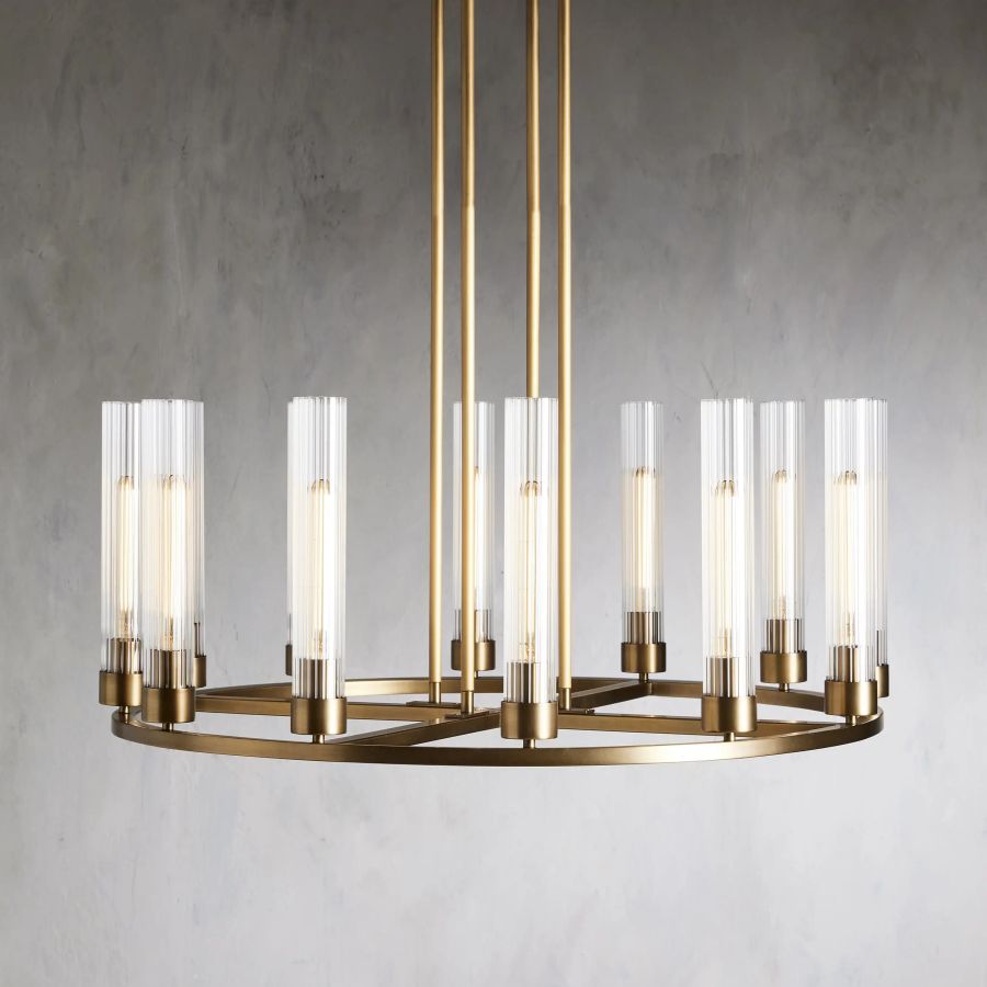Cade Round Chandelier-Chandelier-Briglighting