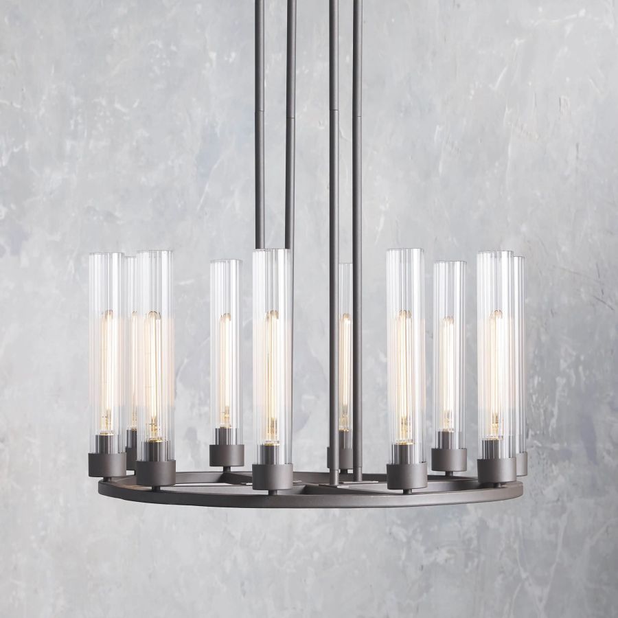 Cade Round Chandelier-Chandelier-Briglighting