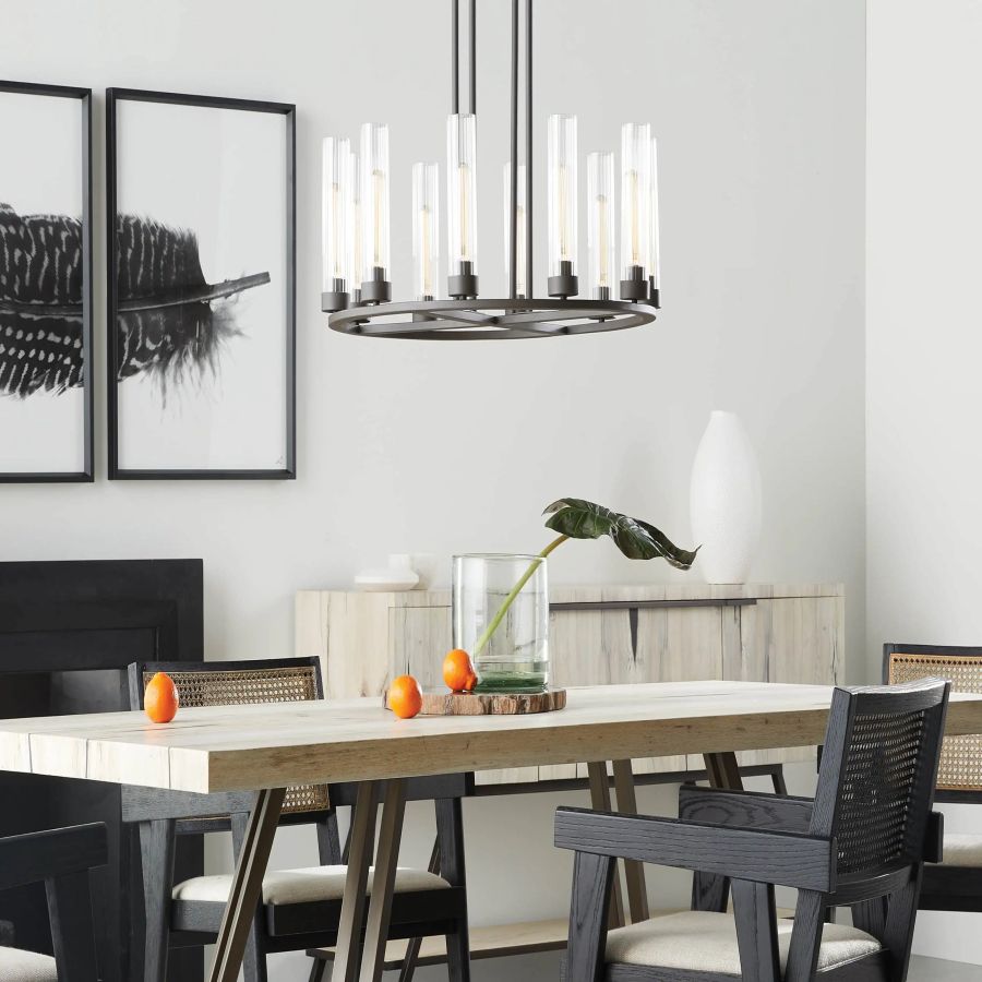 Cade Round Chandelier-Chandelier-Briglighting