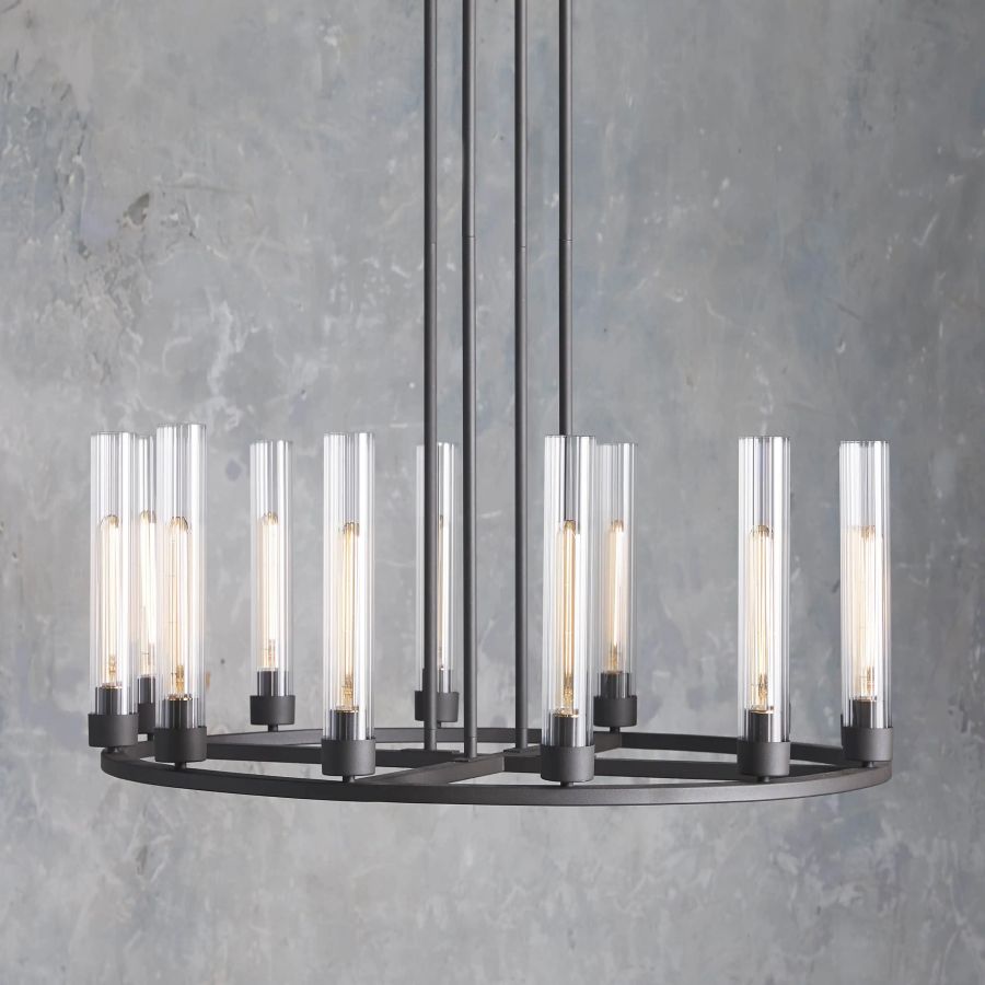 Cade Round Chandelier-Chandelier-Briglighting