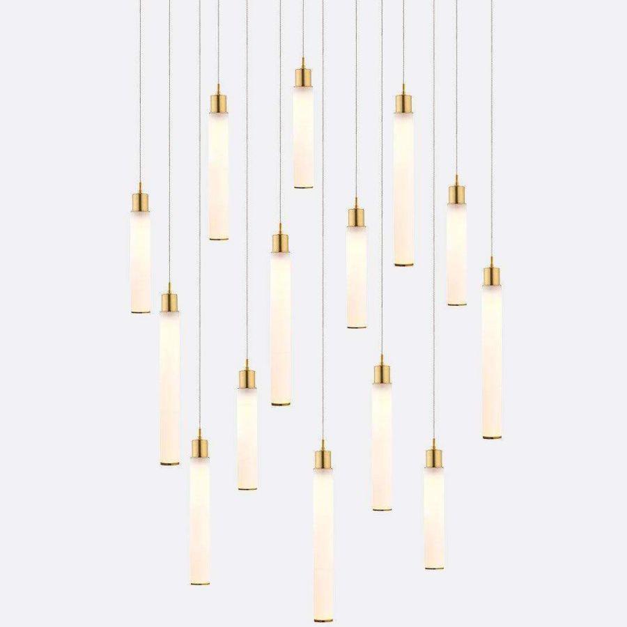 Candle Rectangle Chandelier-Chandelier-Briglighting