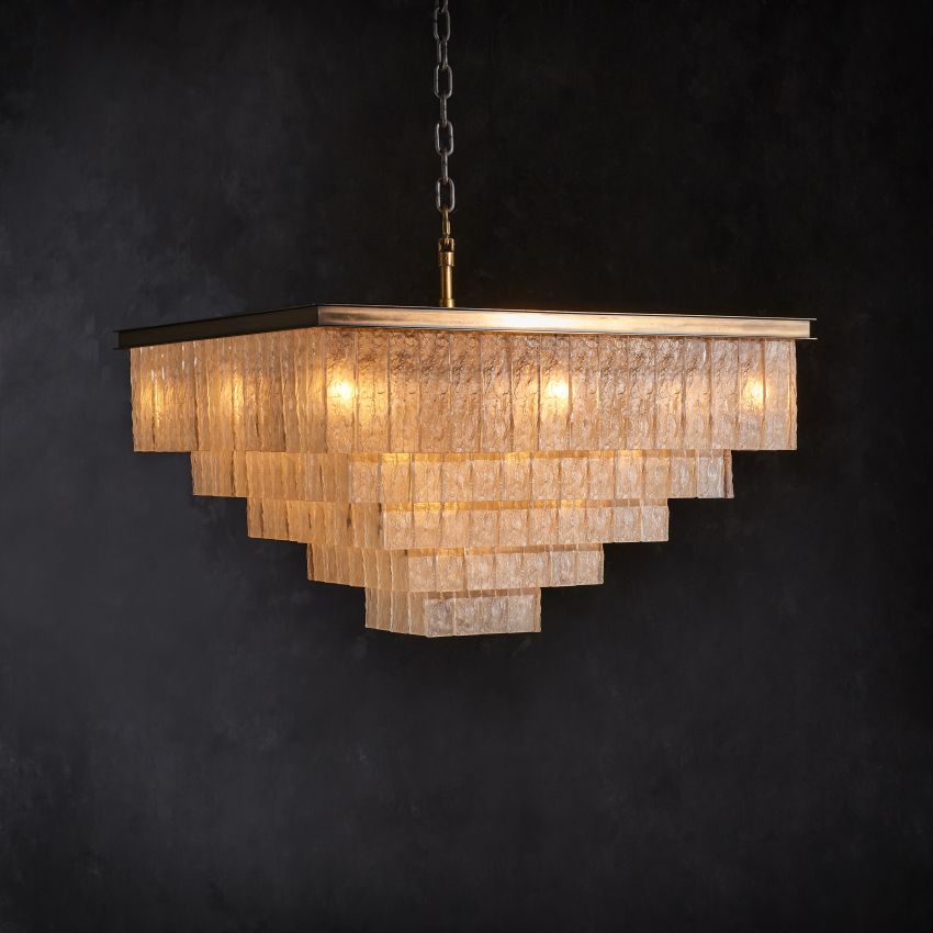 Claire Square Chandelier-Chandelier-Briglighting