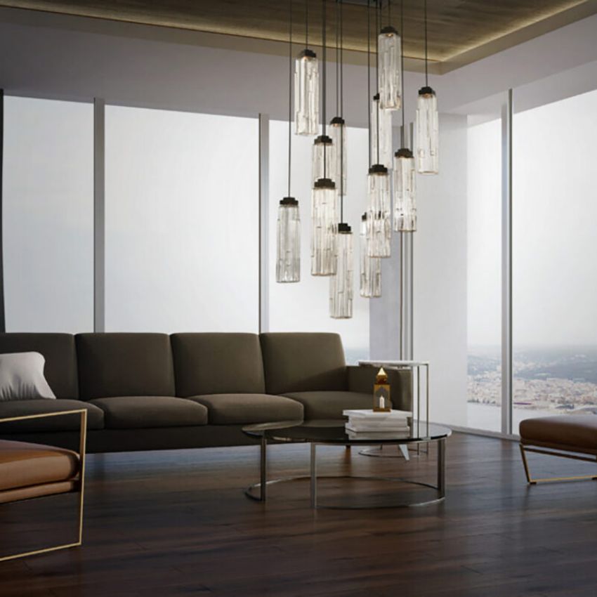 Dante Square Chandelier-Chandelier-Briglighting
