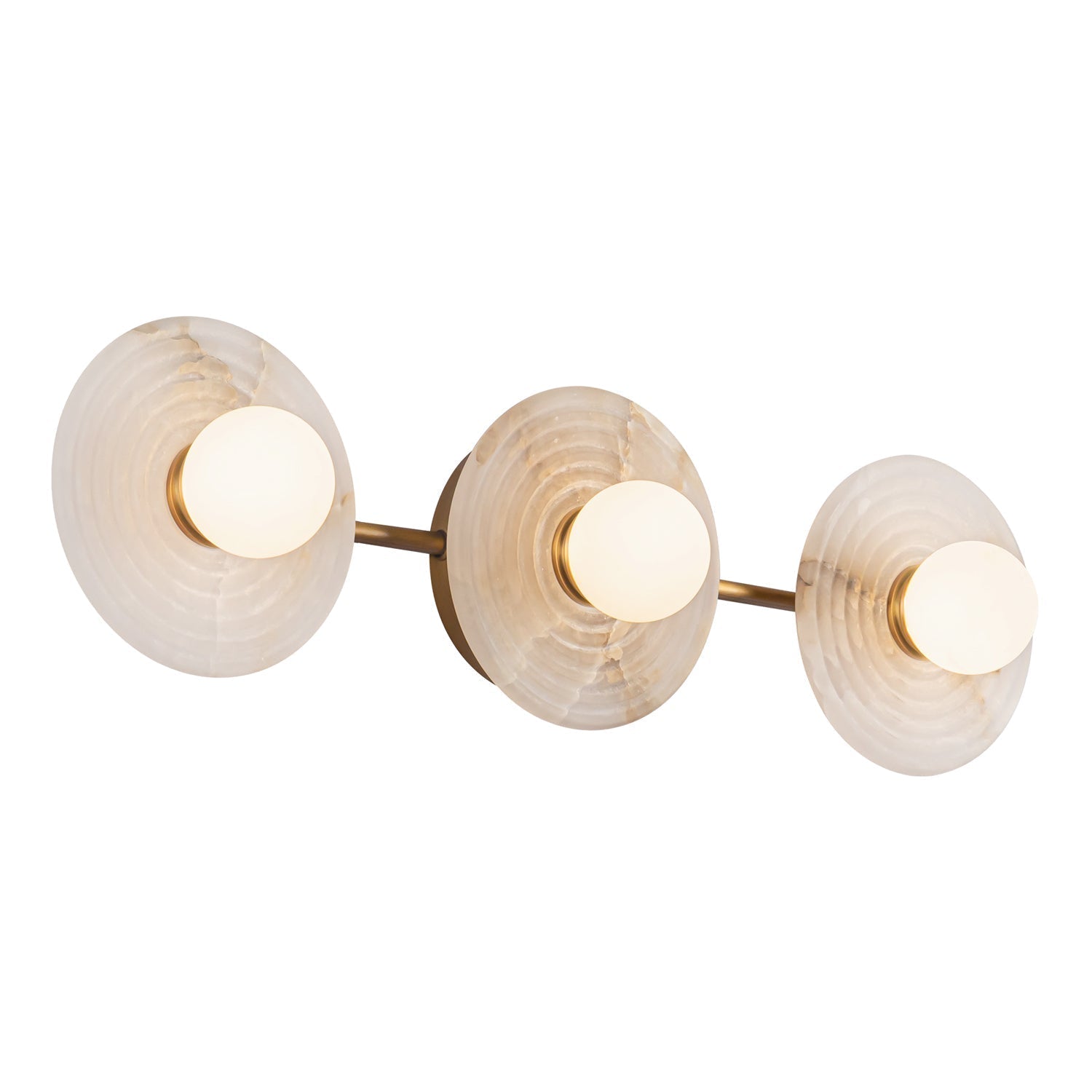 Dahlia Triple Alabaster Wall Sconce-Briglighting