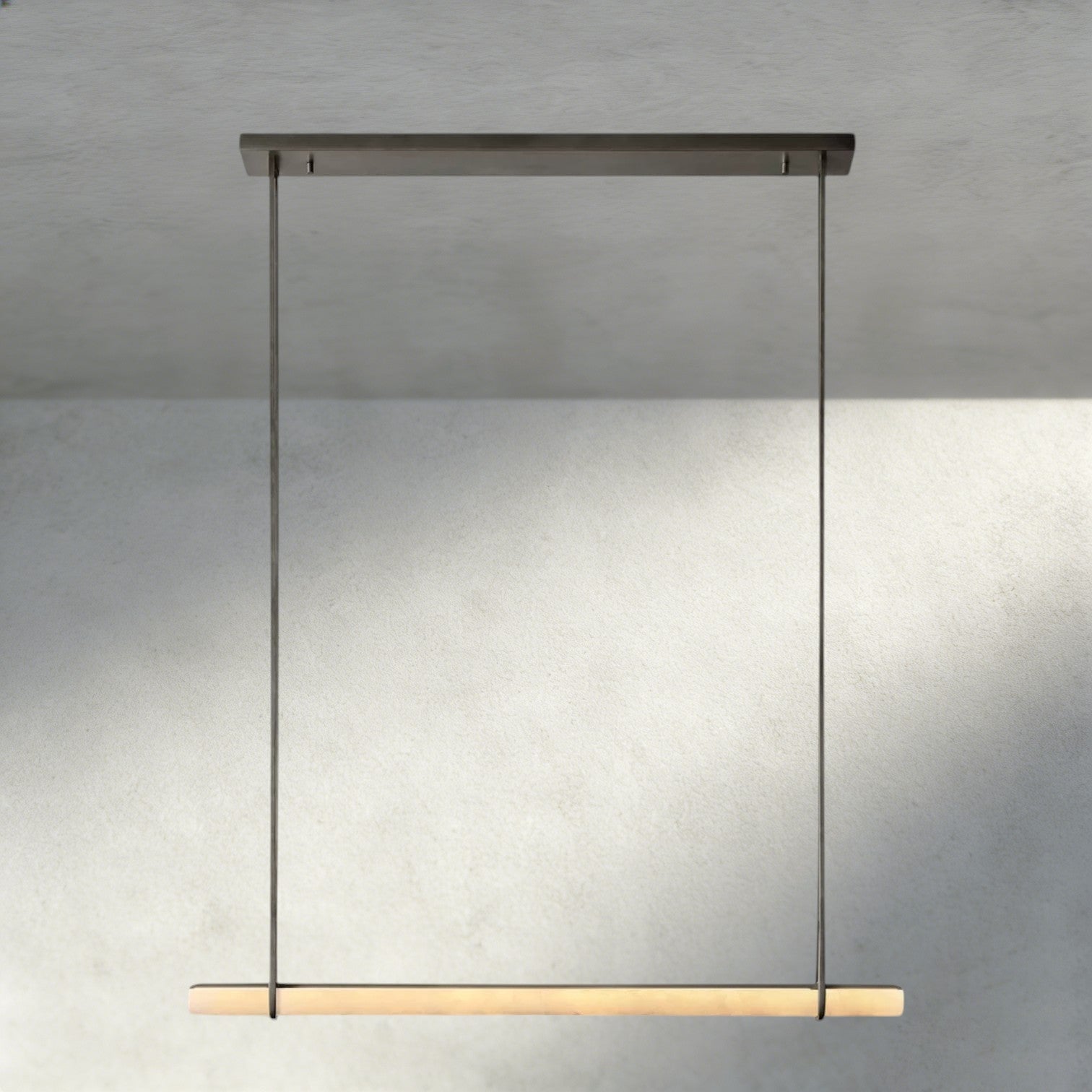 Audubon Alabaster Single Bar Linear Chandelier-Briglighting