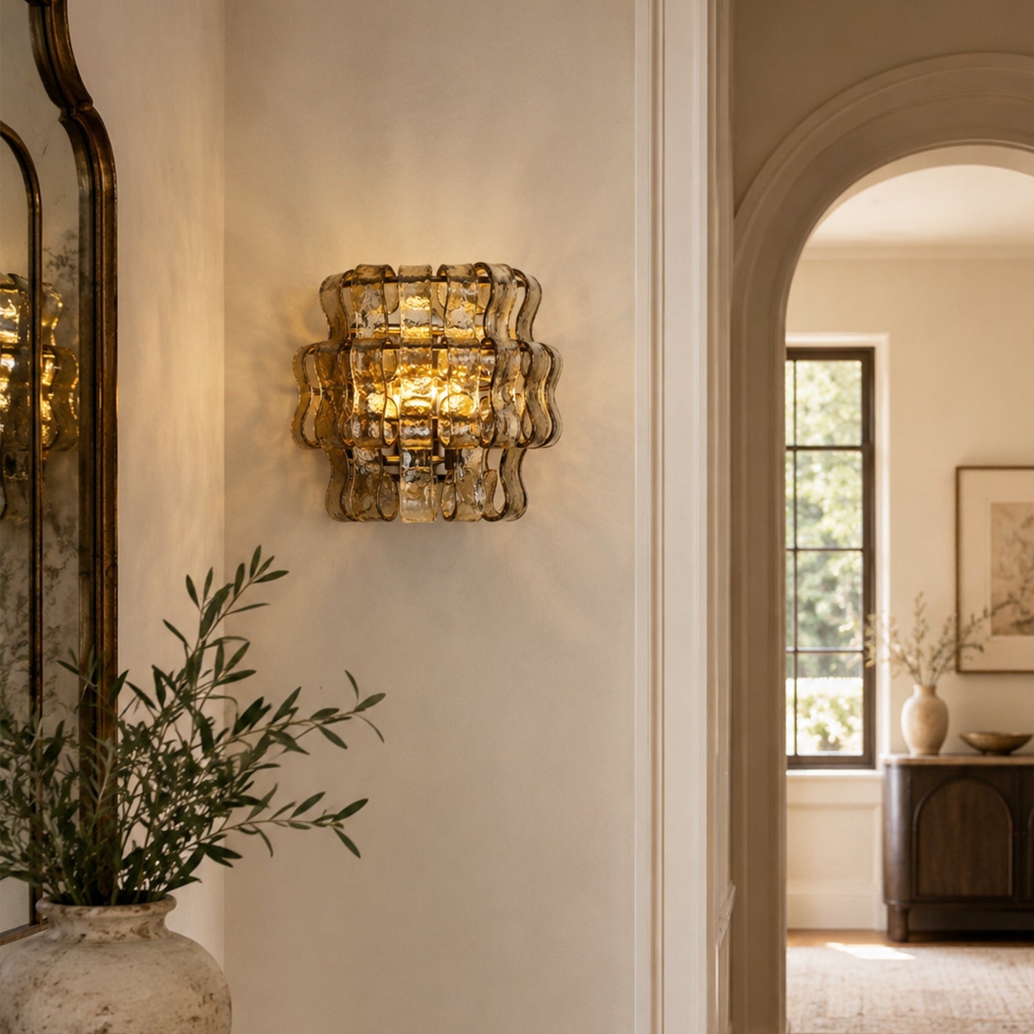 Amor Ghiaccio Glass Wall Sconce 12"