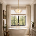 Amor 3-Tier Ghiaccio Glass Round Chandelier 24"