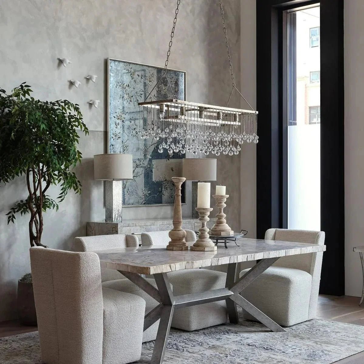 Aubrey Rectangular Chandelier 47''60''