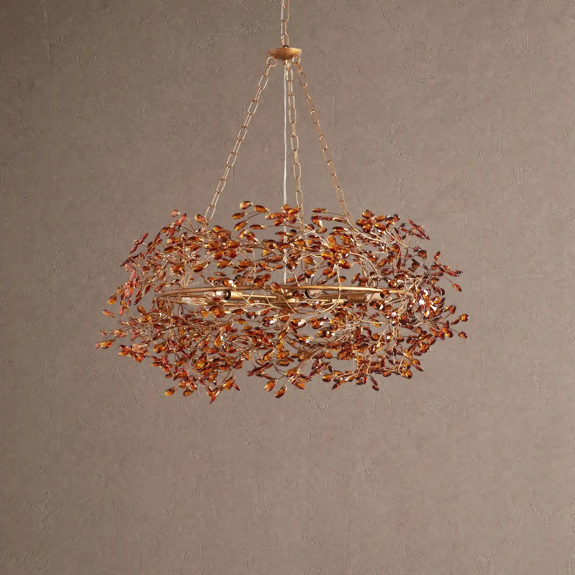 Fiore Crown Crystal Branch Chandelier 39" 48" 60“