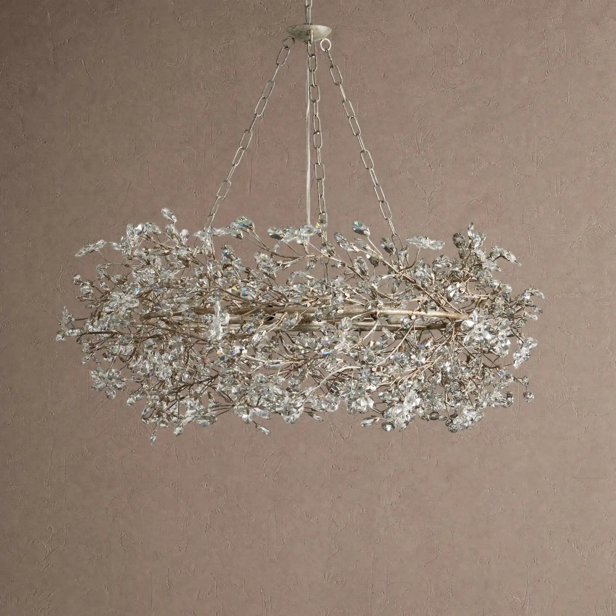 Fiore Crown Crystal Branch Chandelier 39" 48" 60“