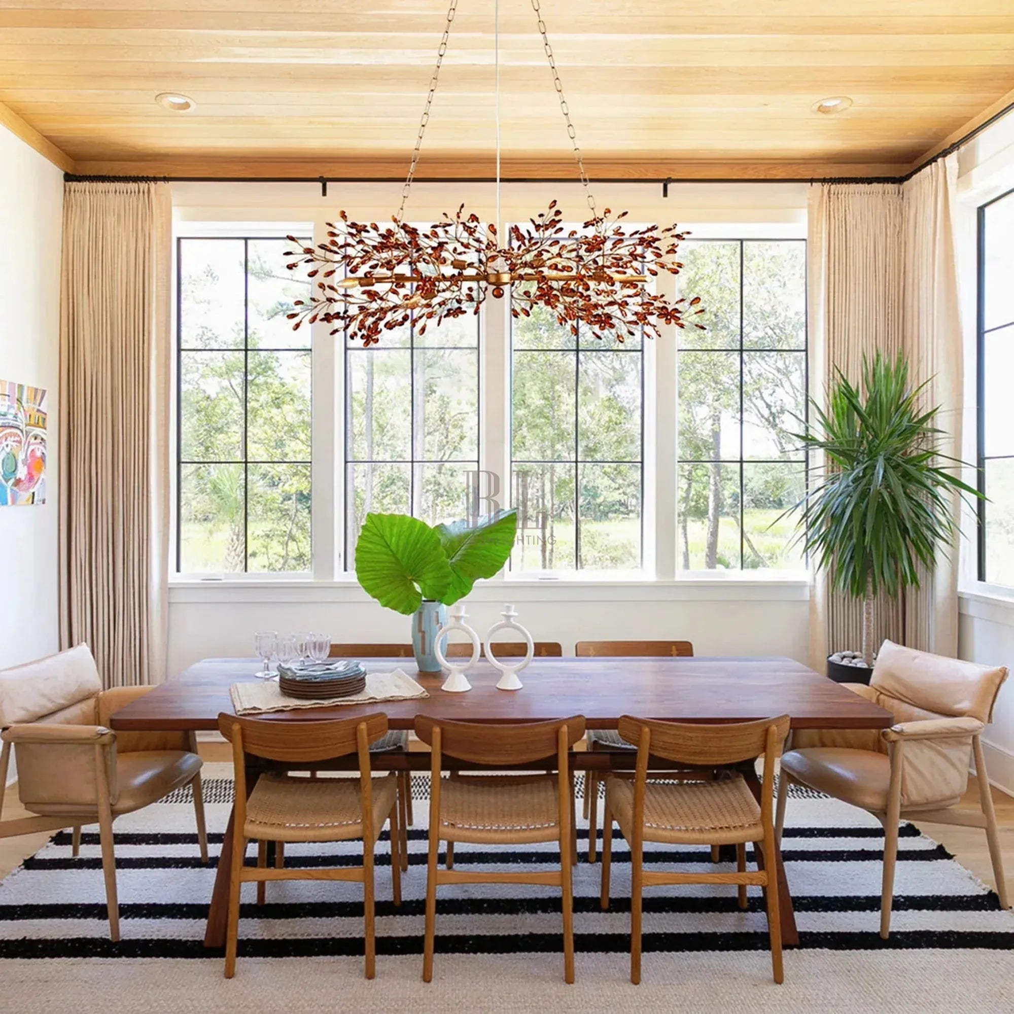 Fiore Linear Chandelier 43" 51" 68"W