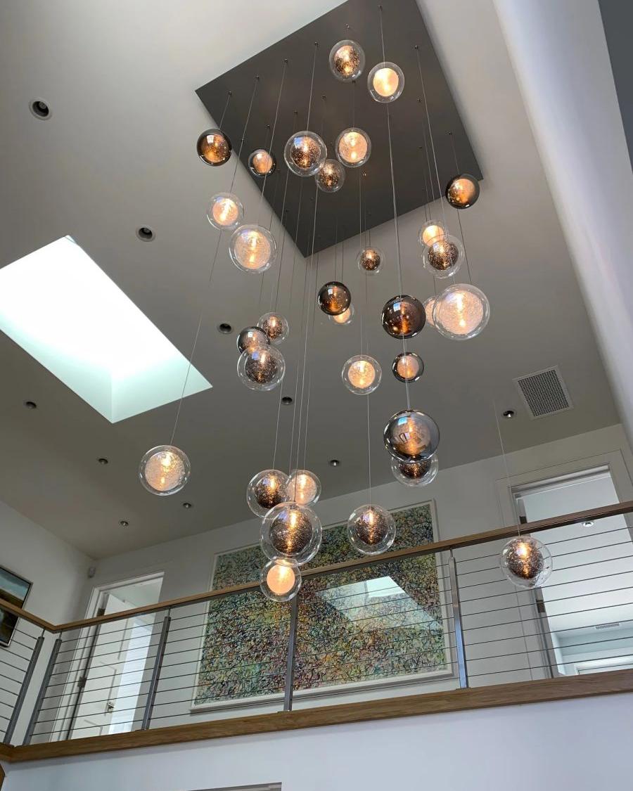 Drizzle Square Chandelier-Chandelier-Briglighting