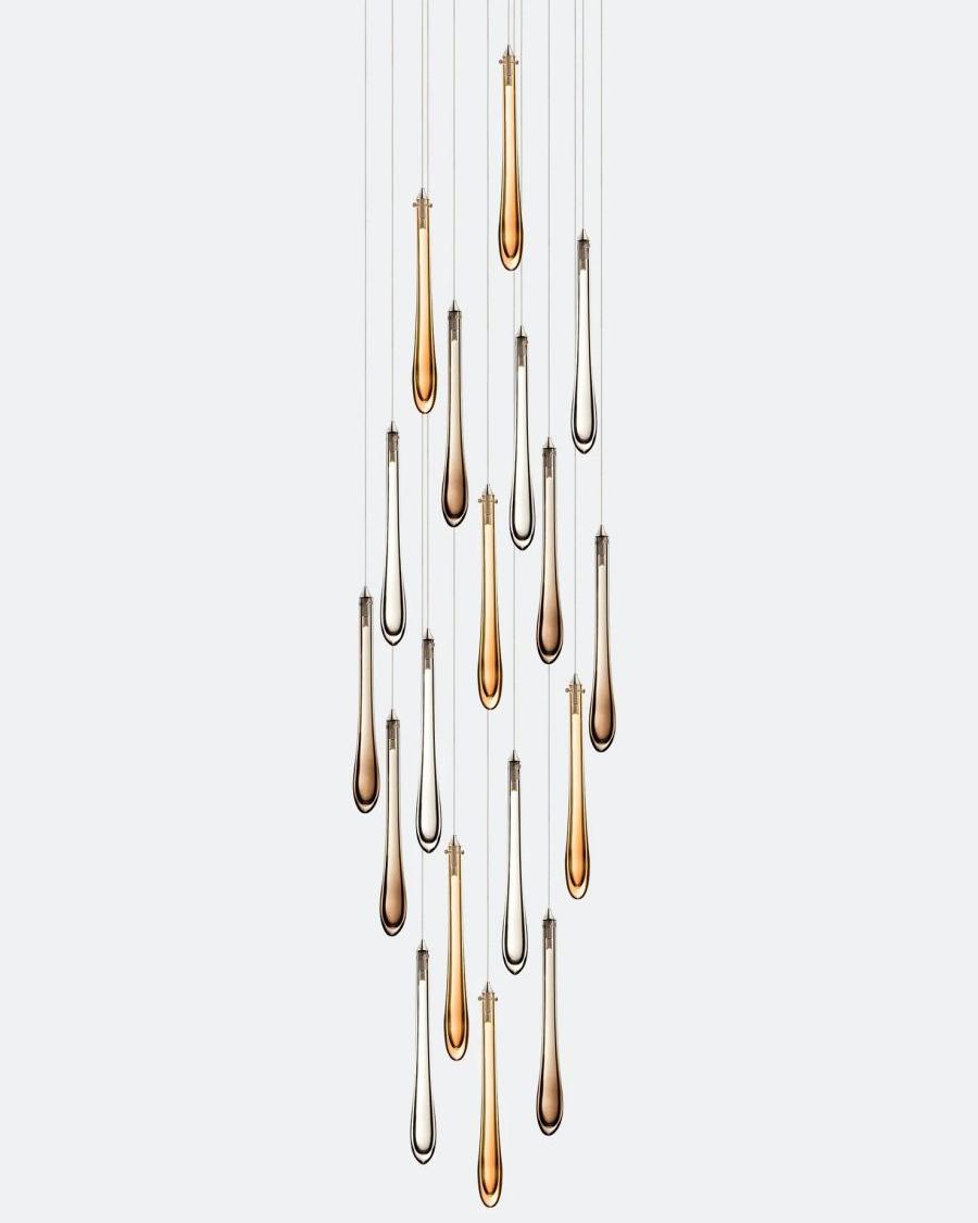 Dewdrop Square Chandelier-Chandelier-Briglighting