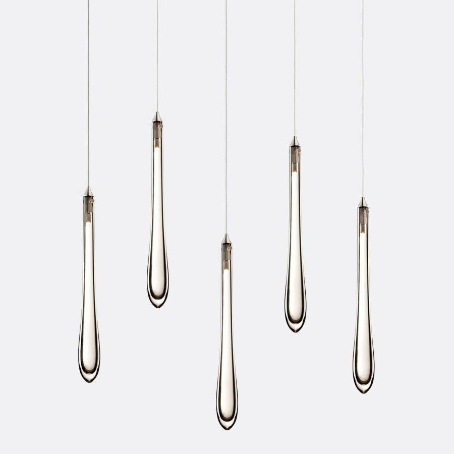 Dewdrop Small Rectangle Chandelier-Chandelier-Briglighting
