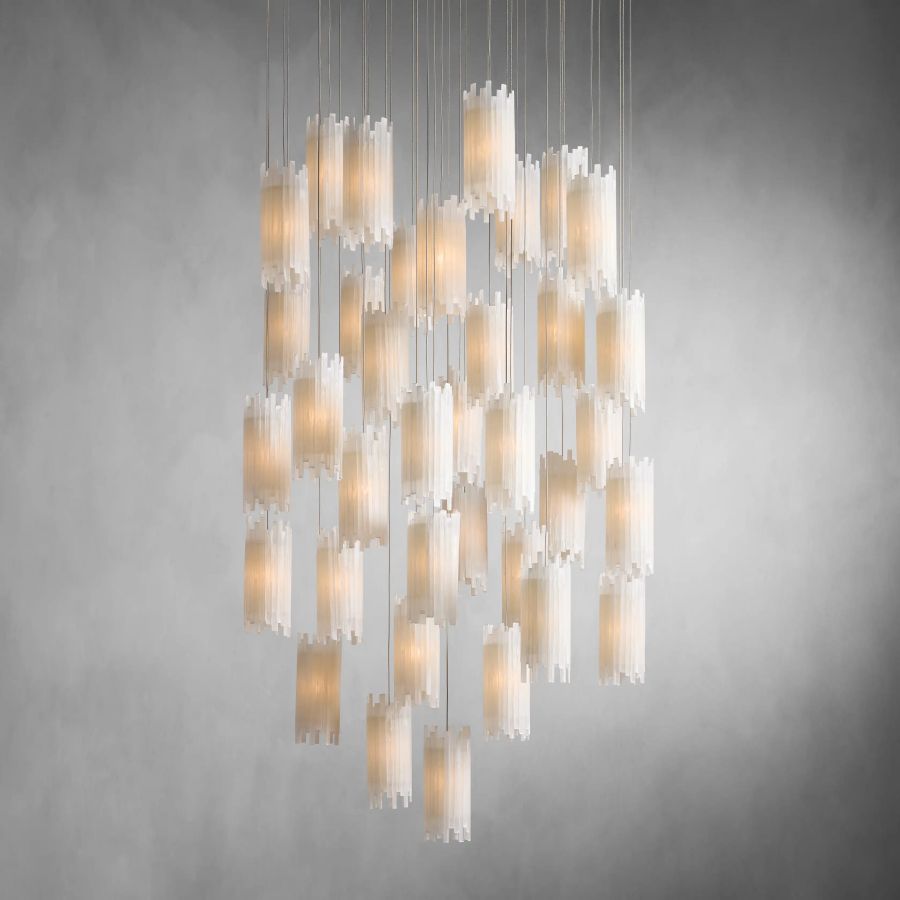Gideon Round Chandelier-Chandelier-Briglighting