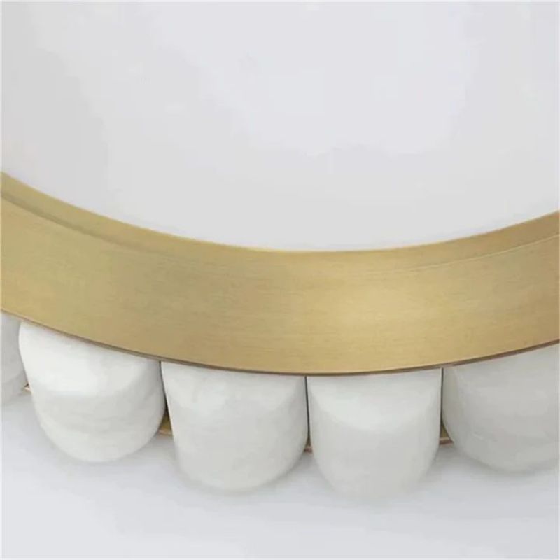 Alabaster Circle Round Chandeliers-Chandelier-Briglighting