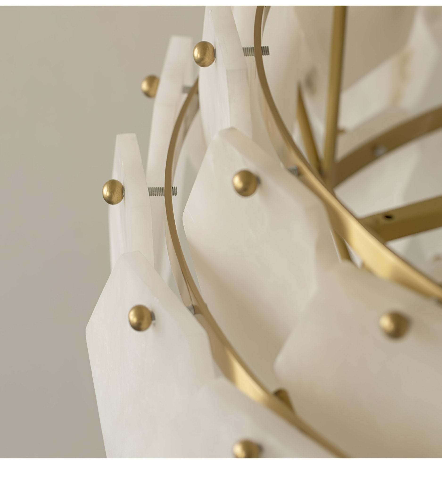 Elegant Hexa Cloud Alabaster Pendant Light-Chandelier-Briglighting