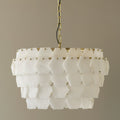 Elegant Hexa Cloud Alabaster Pendant Light-Chandelier-Briglighting