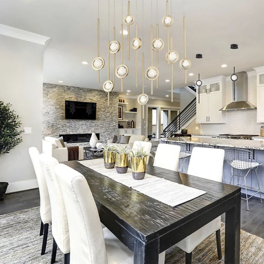 Issac Round Chandelier-chandeliers for dining room,chandeliers for stairways,chandeliers for foyer,chandeliers for bedrooms,chandeliers for kitchen,chandeliers for living room-Briglighting