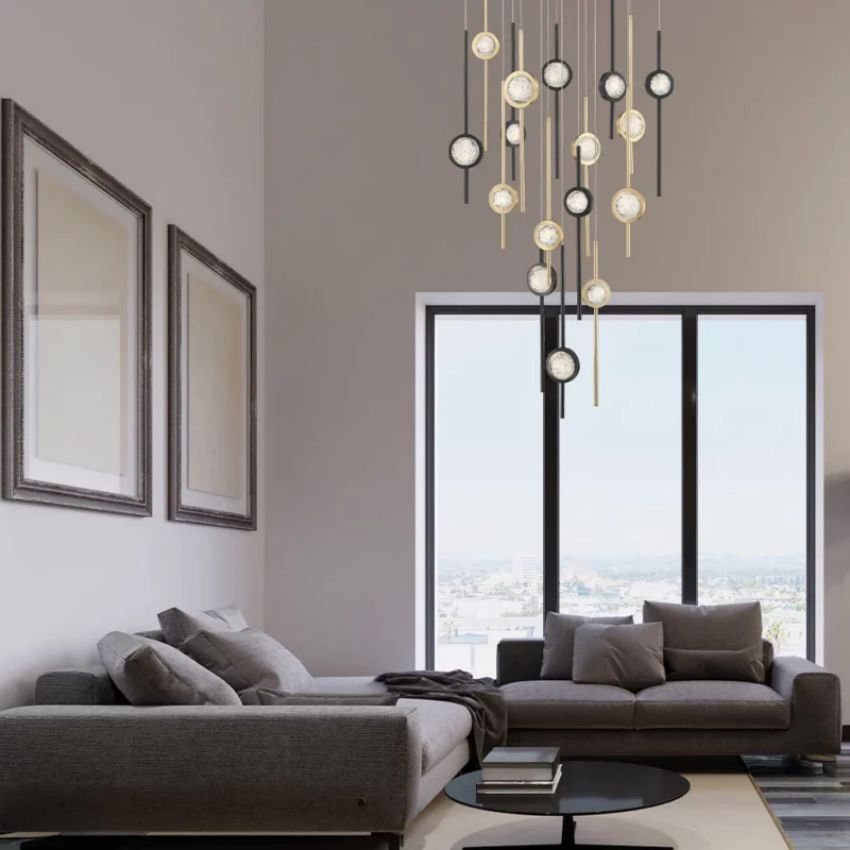 Issac Round Chandelier-chandeliers for dining room,chandeliers for stairways,chandeliers for foyer,chandeliers for bedrooms,chandeliers for kitchen,chandeliers for living room-Briglighting