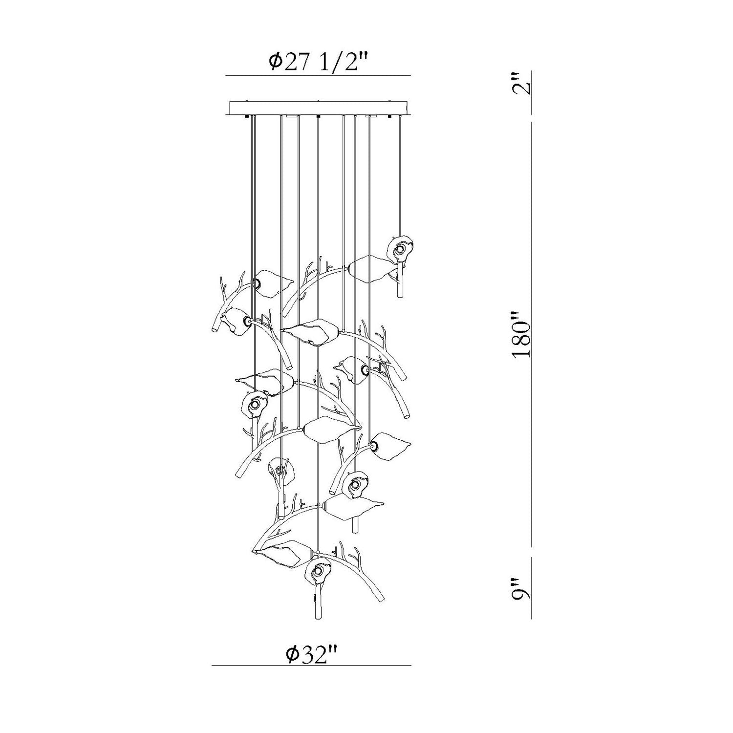 Matera Integrated LED Grand Chandelier 15-Light-Briglighting
