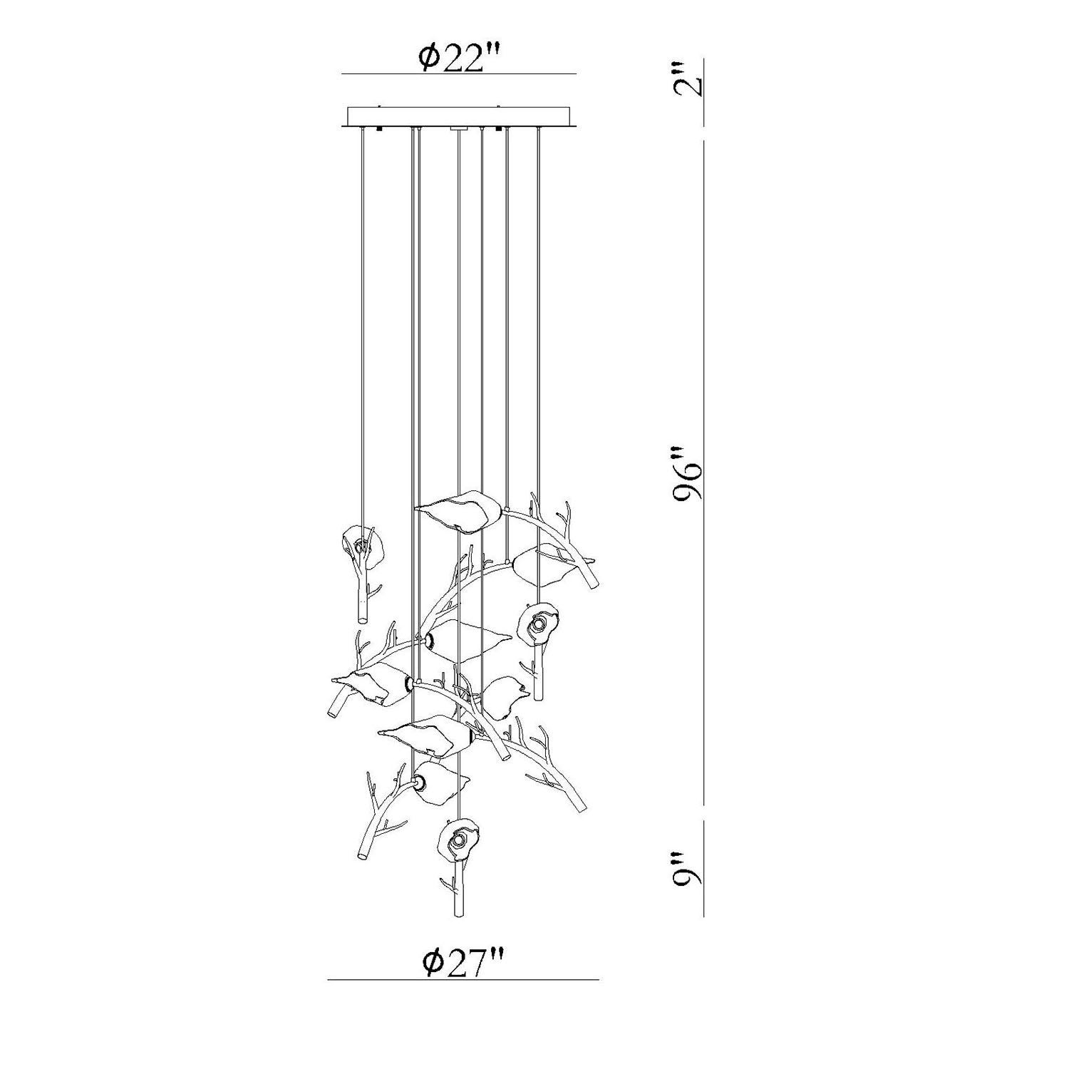Matera Integrated LED Grand Chandelier 10-Light-Briglighting