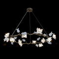 Tulip Glass Bronze Twelve-Light Halo Chandelier