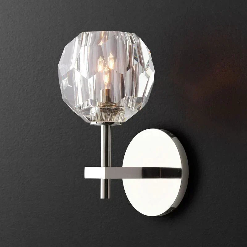 Boule De Clear Crystal Grand Wall Sconce