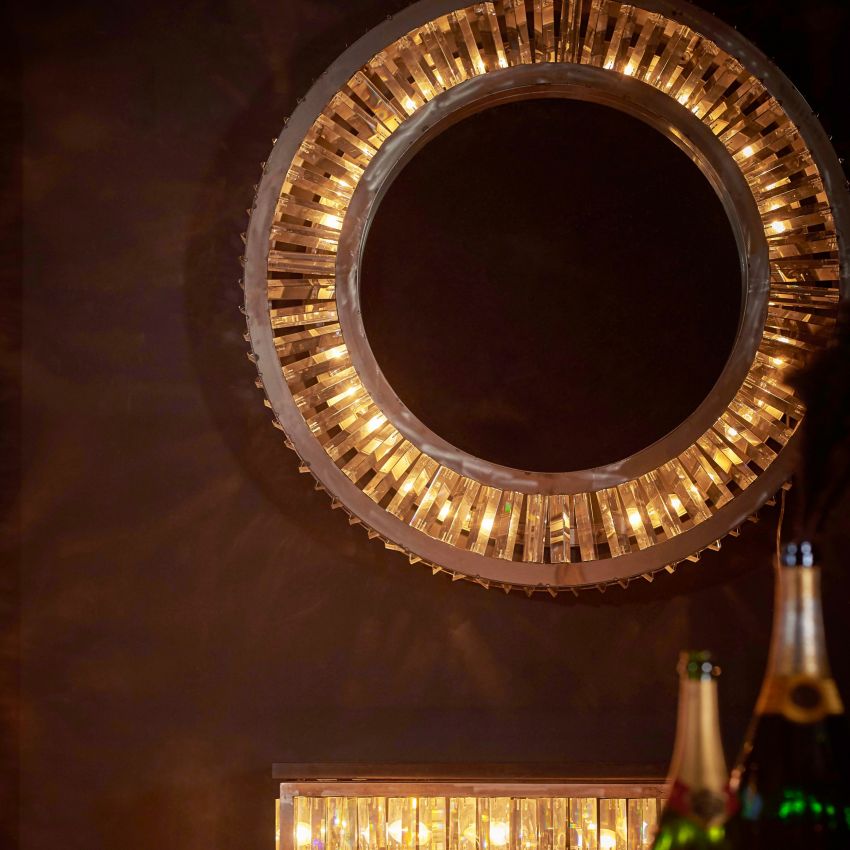Lito Flush Mount Round Chandelier-Chandelier-Briglighting