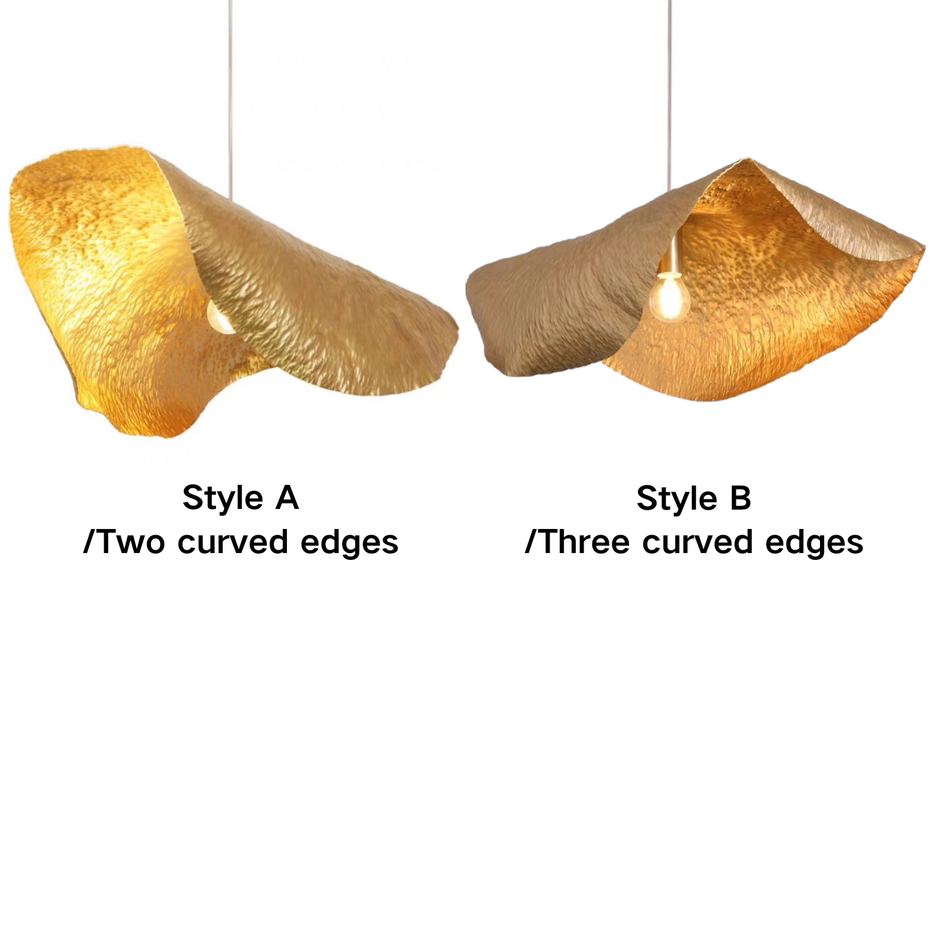 Postmodern Withered Leaf Parlor Pendant Lighting Fixture in Brass-Briglighting