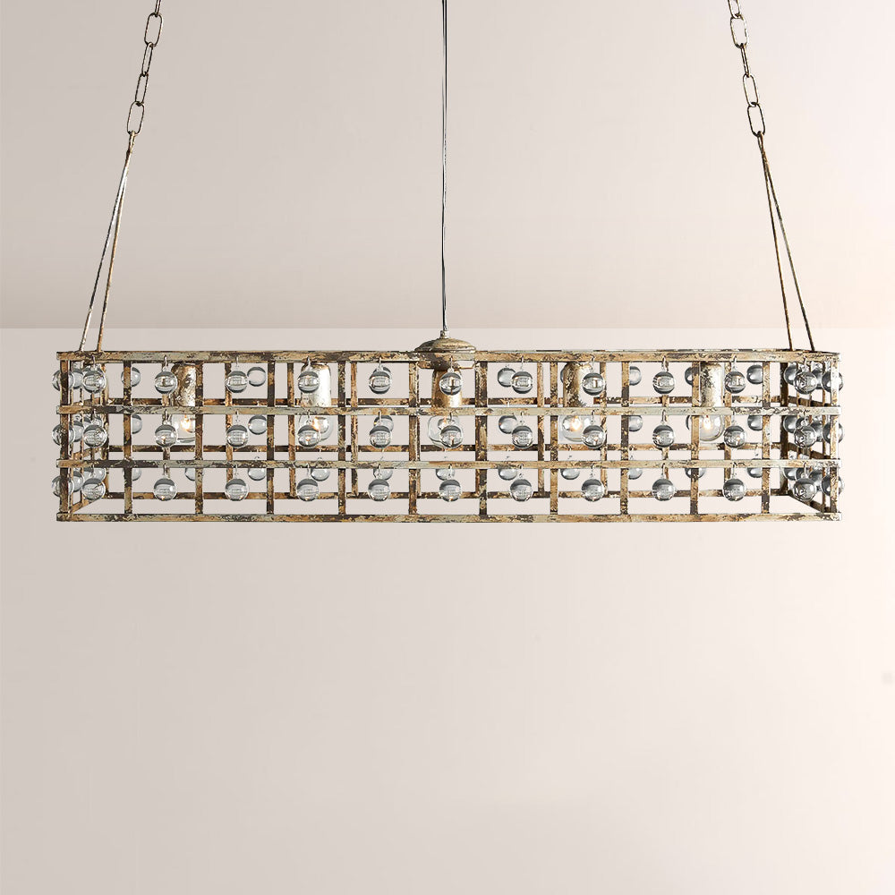 La Cage Rectangular Chandelier-Chandelier-Briglighting