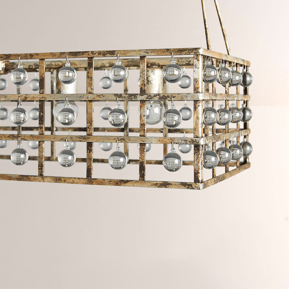 La Cage Rectangular Chandelier-Chandelier-Briglighting