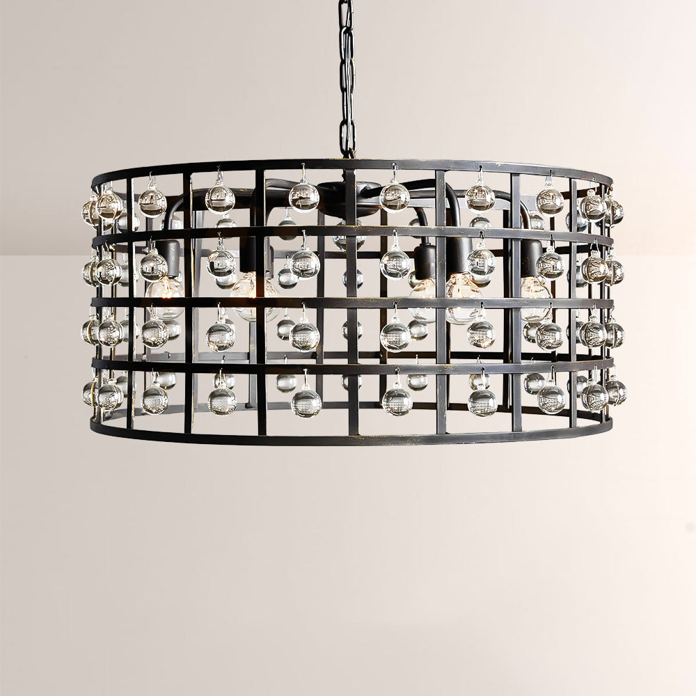 La Cage Round Chandelier-Chandelier-Briglighting