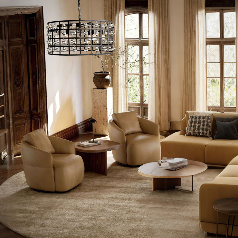 La Cage Round Chandelier-Chandelier-Briglighting