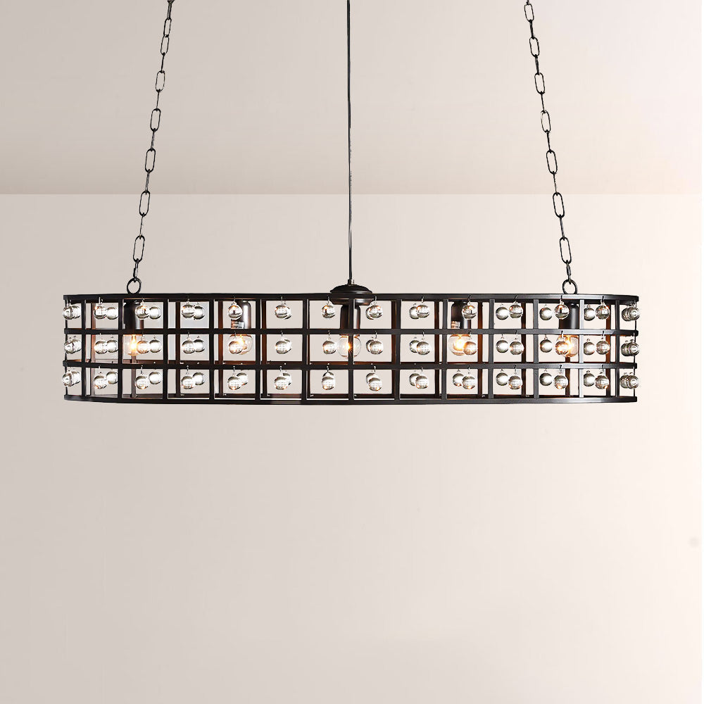 La Cage 5-Light Oval Chandelier-Chandelier-Briglighting