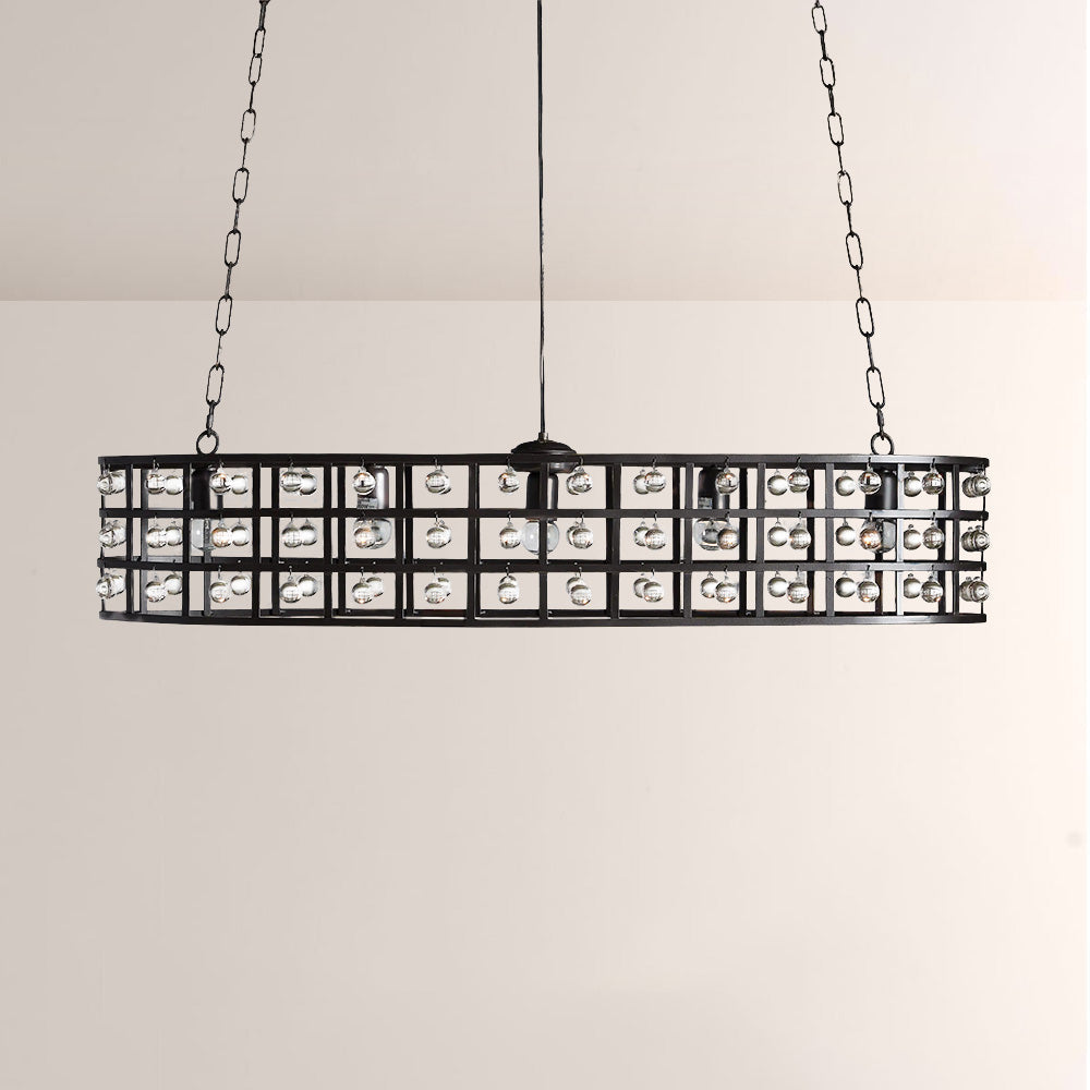 La Cage 5-Light Oval Chandelier-Chandelier-Briglighting