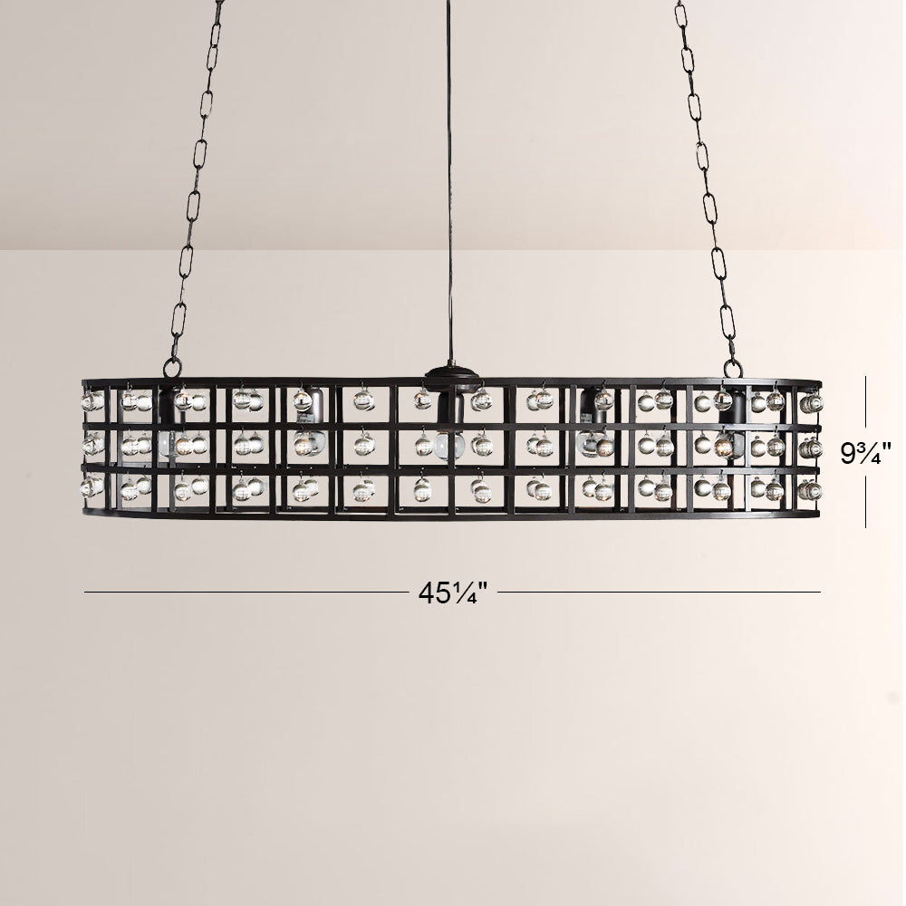 La Cage 5-Light Oval Chandelier-Chandelier-Briglighting