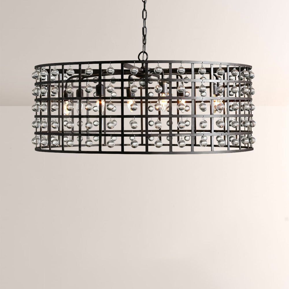 La Cage Round Chandelier-Chandelier-Briglighting