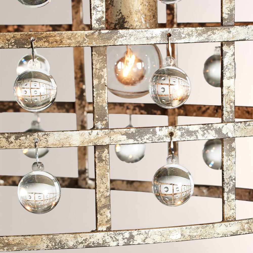 La Cage Round Chandelier-Chandelier-Briglighting
