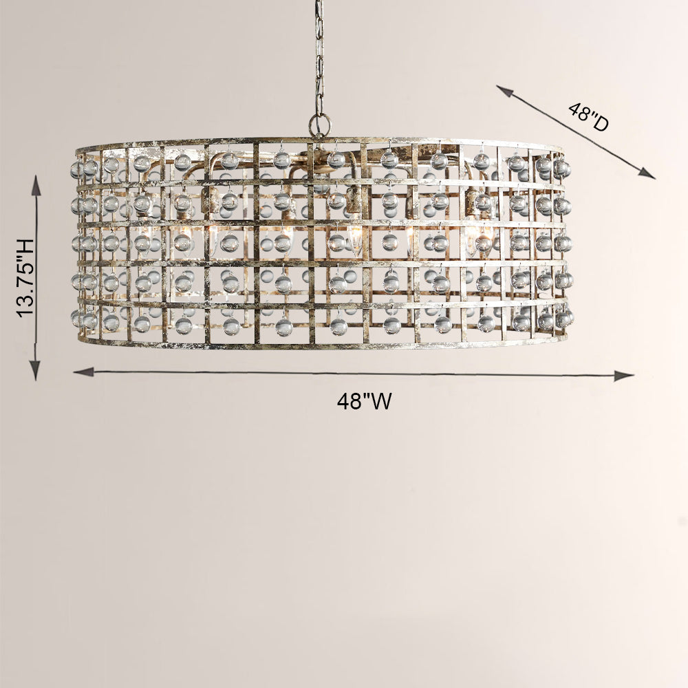 La Cage Round Chandelier-Chandelier-Briglighting