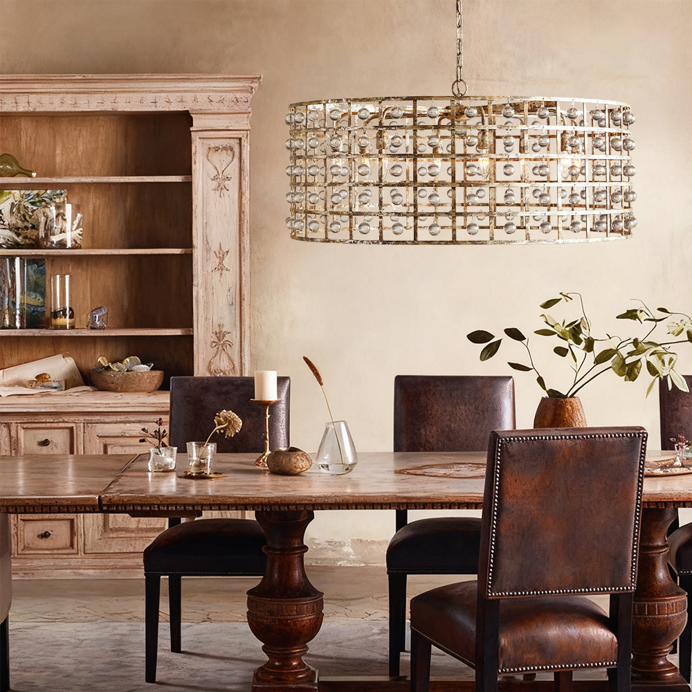 La Cage Round Chandelier-Chandelier-Briglighting